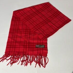 Touch Cashmere England scarf nova check red winter